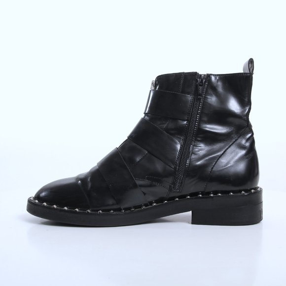 Asos Raid Jack Studded Buckle Ankle Boots - Picture 8 of 16